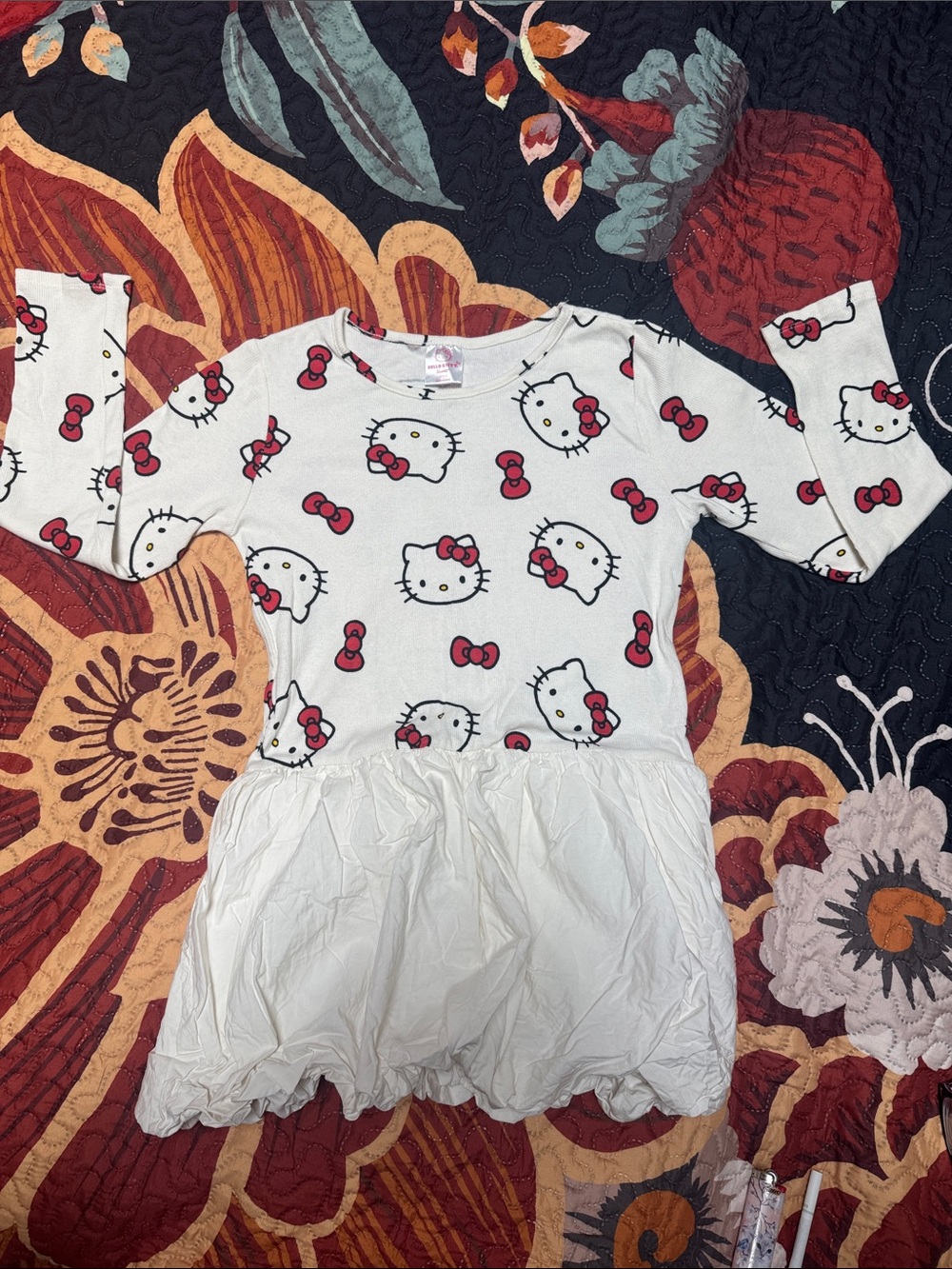 Sanrio Hello Kitty Long Sleeve Bubble Skirt Dress